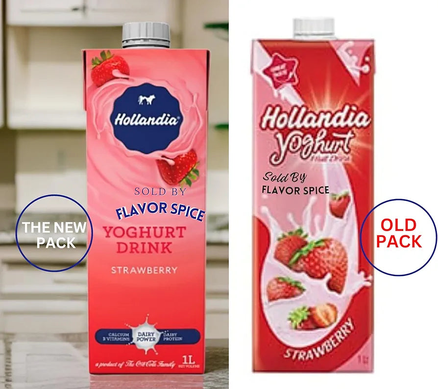 Hollandia Strawberry Yoghurt Drink 1L Bottle - Creamy Probiotic-Rich Yogurt Beverage