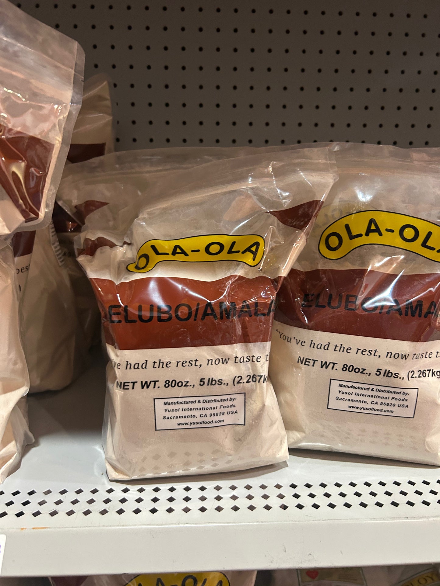 Ola Ola Elubo/Amala Flour 2lb (907g) Pack - Smooth Dark Yam Flour for Traditional Nigerian Swallow