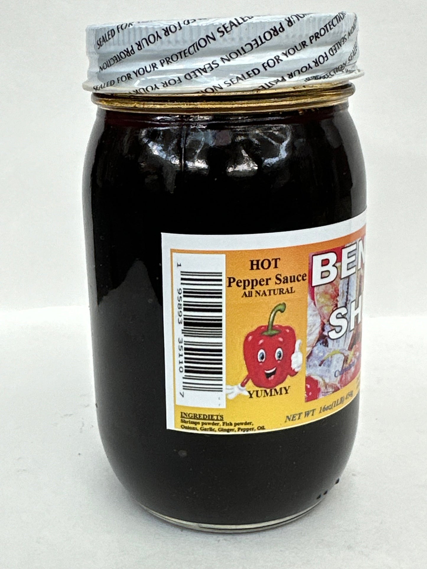 Benji Shito Ghanaian Hot Pepper Sauce 16oz - Authentic Spicy Shito with Dried Shrimp & Fish