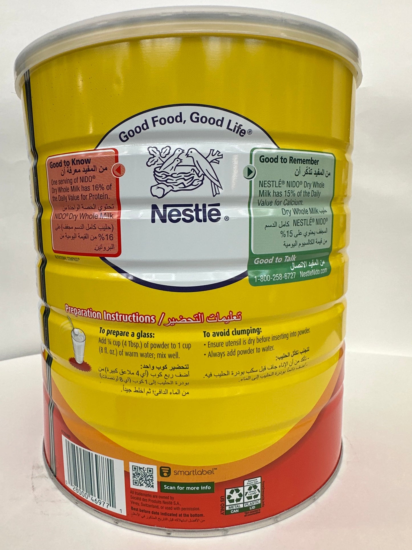 Nestlé Nido Fortified Whole Milk Powder 900g - Long-Life Powdered Milk with Vitamins & Minerals