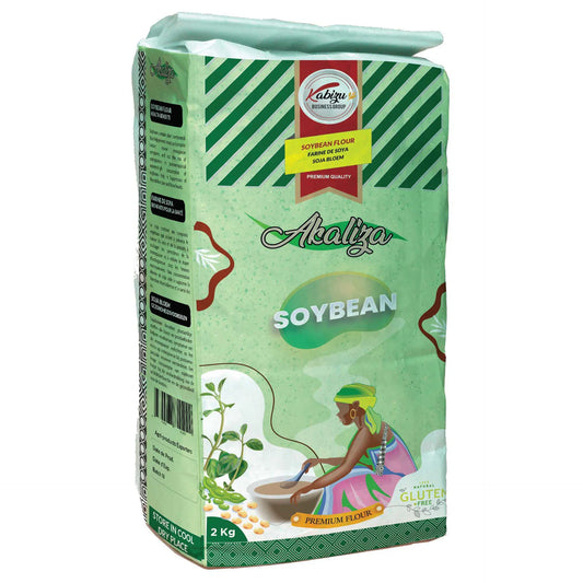 Kabizu Akaliza Full-Fat Soyabean Flour 2kg Pack - Protein-Rich Nutrient-Dense Flour for Porridge, Baking & Baby Food