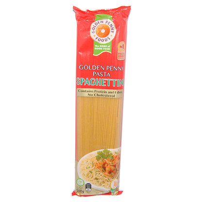 Golden Penny Spaghetti Pasta 500g Pack - Durable Al Dente Spaghetti for Italian & Nigerian Dishes