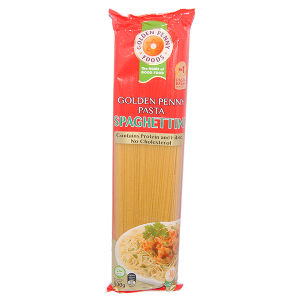 Golden Penny Spaghetti Pasta 500g Pack - Durable Al Dente Spaghetti for Italian & Nigerian Dishes