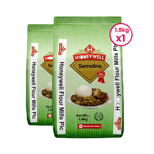 Honeywell Semolina Flour 2lb (907g) Pack - Premium Durum Wheat for Smooth Swallow & Traditional Soups