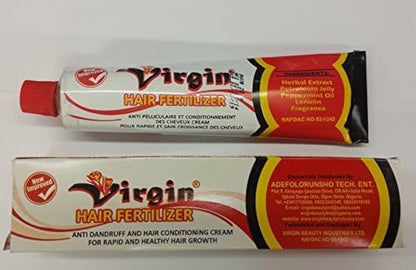 Virgin Hair Fertilizer Enriched with Coconut Oil 125g - Strengthening Nourishing Cream for Hair Growth & Scalp Health