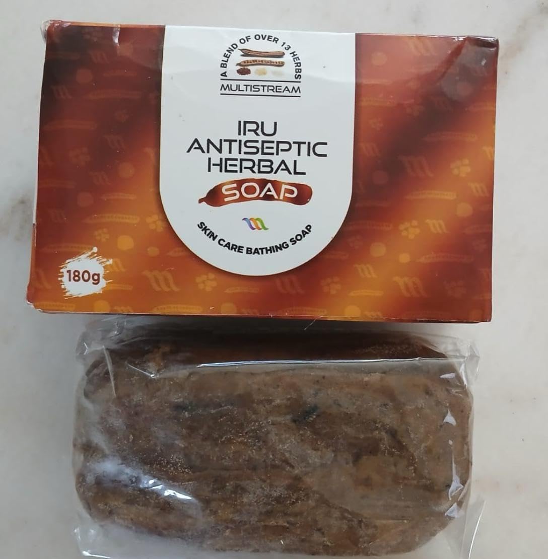 Iru Antiseptic Herbal Soap 180g - Natural Treatment for Acne, Eczema, Ringworm & Body Odor