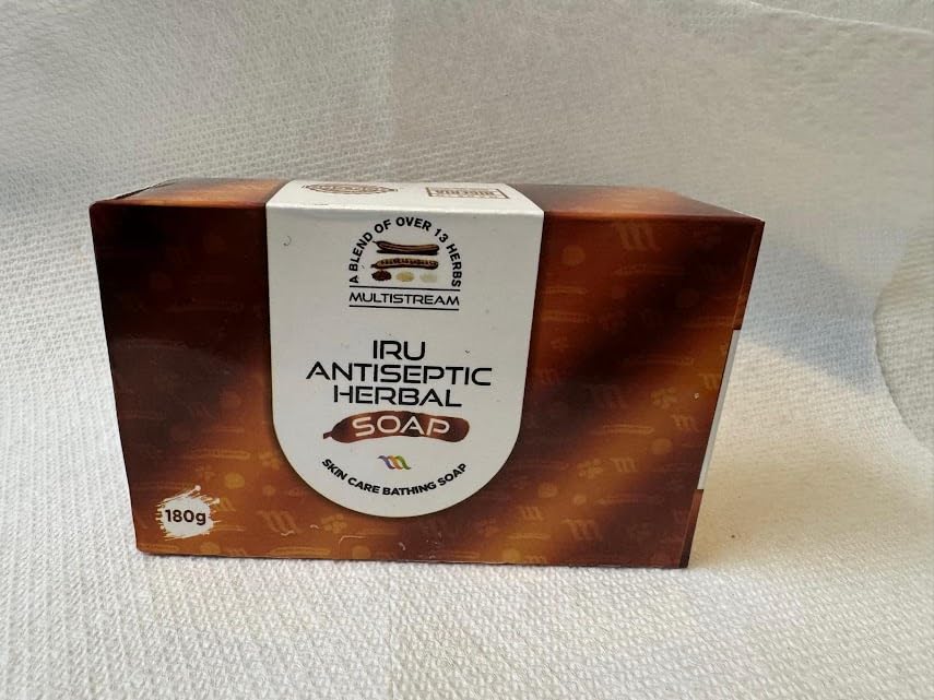 Iru Antiseptic Herbal Soap 180g - Natural Treatment for Acne, Eczema, Ringworm & Body Odor