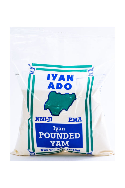 Iyan Ado Authentic Pounded Yam Flour 2lb (907g) Pack - Smooth Stretchy Swallow with Real Yam Taste