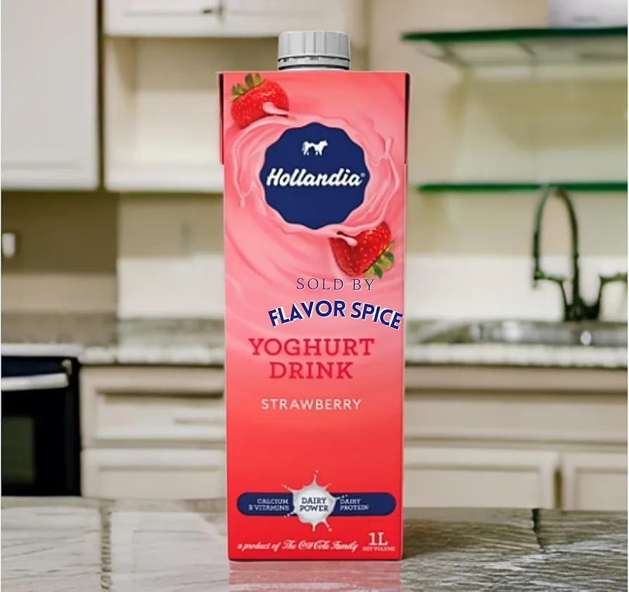 Hollandia Strawberry Yoghurt Drink 1L Bottle - Creamy Probiotic-Rich Yogurt Beverage