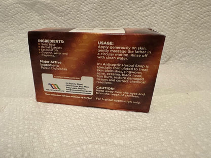 Iru Antiseptic Herbal Soap 180g - Natural Treatment for Acne, Eczema, Ringworm & Body Odor