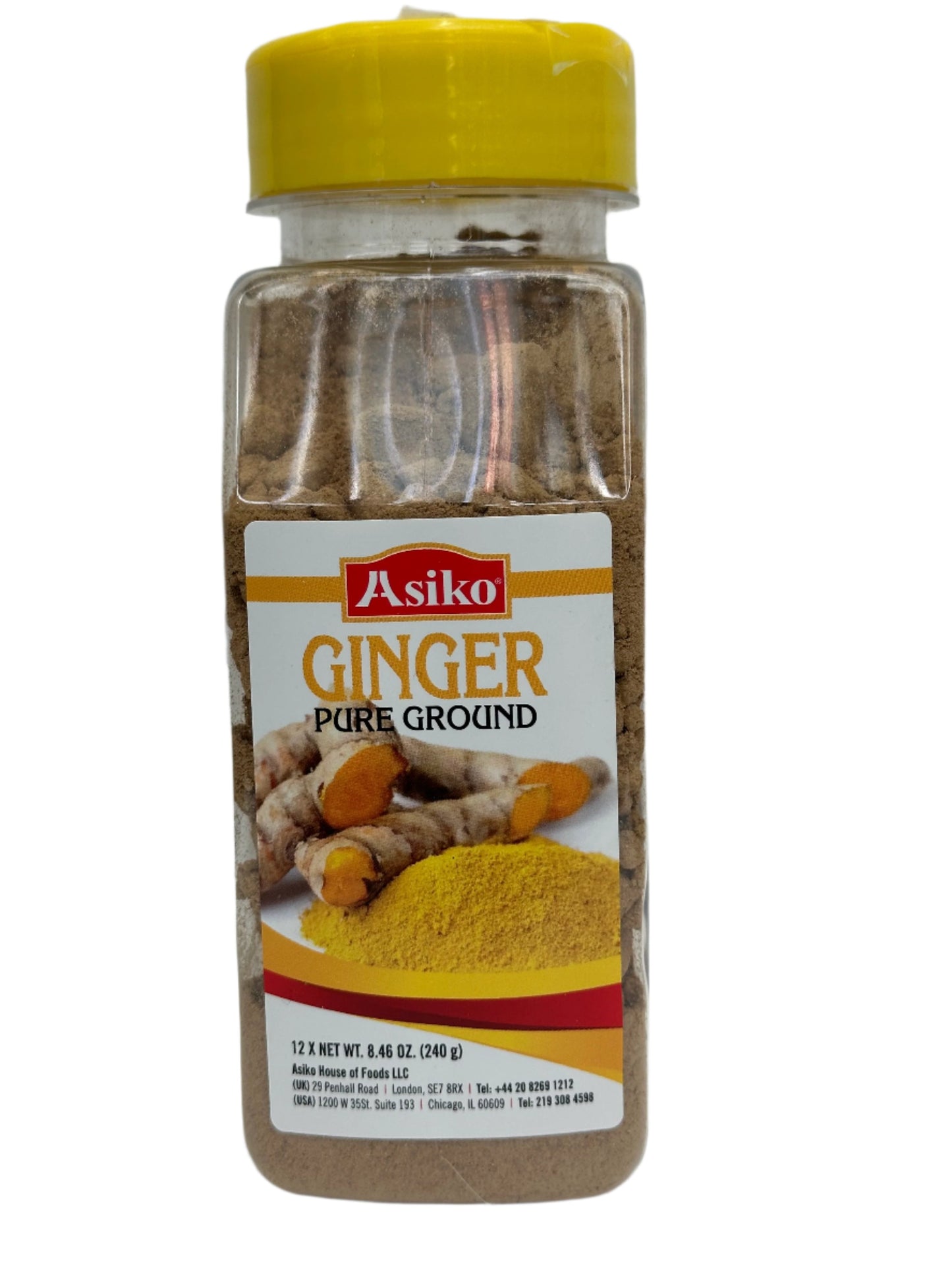 Asiko Pure Ginger Powder 100g - Aromatic Ground Ginger Spice for Soups, Stews, Teas & Baking