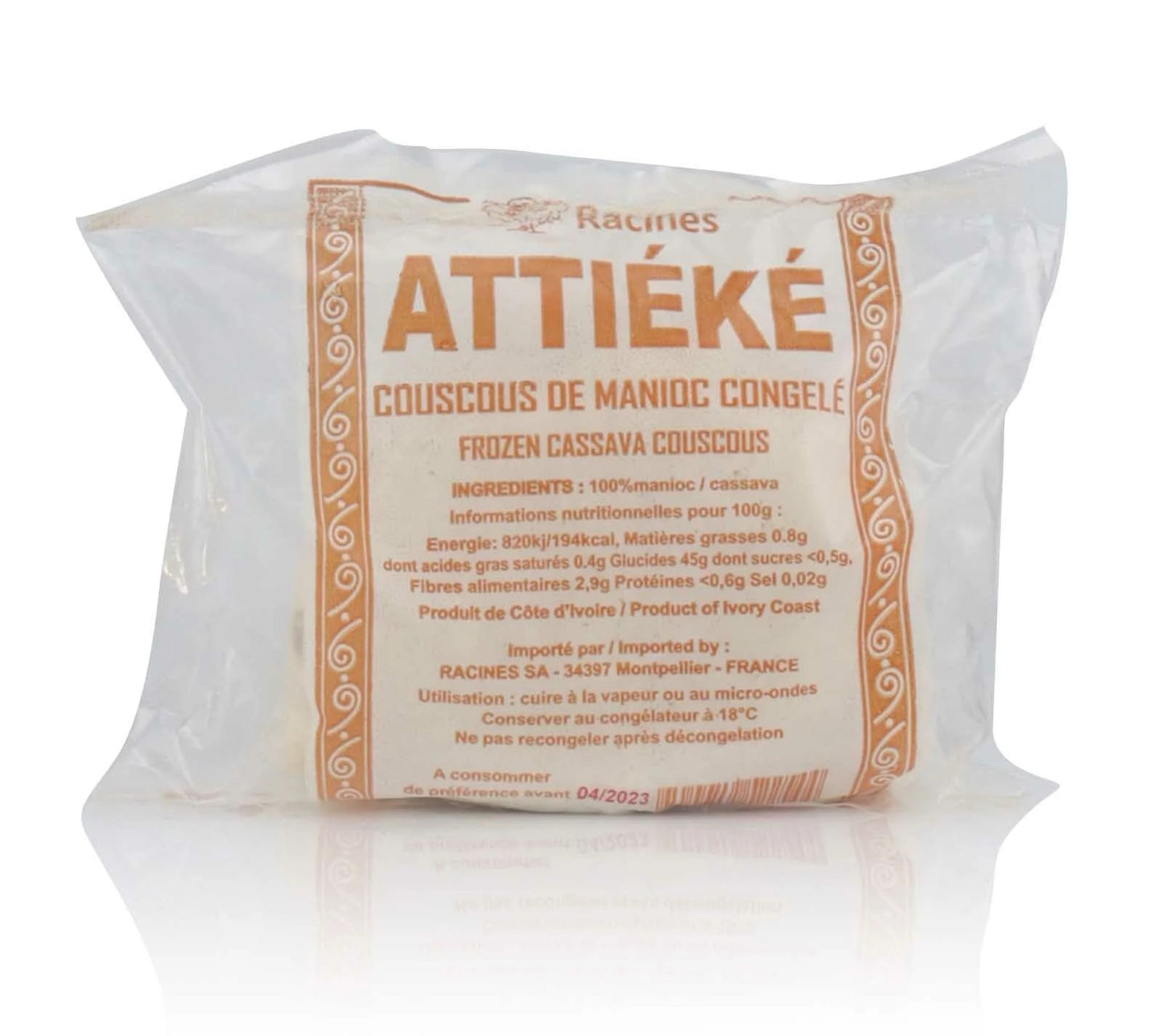 Atieke Frozen Cassava Couscous 1lb Bag - Fermented, Ready-to-Heat Side for Authentic Ivorian Meals