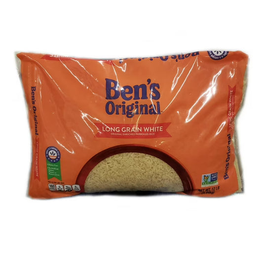 Ben's Original Long Grain White Rice 5lb (2.27kg) Bag - Parboiled Enriched Rice for Jollof, Fried Rice & Traditional Dishes