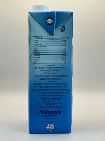Hollandia Sweetened Yoghurt Drink 1L Bottle - Creamy Probiotic-Rich Yogurt for Daily Wellness & Refreshment