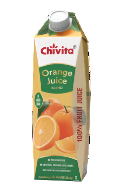 Chivita Real Orange Juice 1L Bottle - 100% Pure Orange Juice, No Preservatives, No Added Sugar