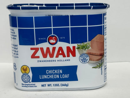 Zwan Chicken Luncheon Loaf 340g (12oz) - Halal Tender Chicken Meat for Sandwiches & Quick Meals