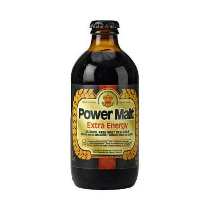 Power Malt Extra Energy Malt Drink 330ml Bottle - Nutrient-Packed Non-Alcoholic Beverage for Natural Energy Boost
