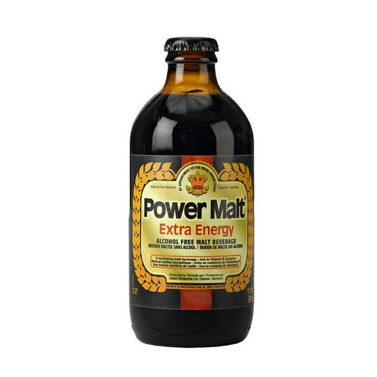 Power Malt Extra Energy Malt Drink 330ml Bottle - Nutrient-Packed Non-Alcoholic Beverage for Natural Energy Boost