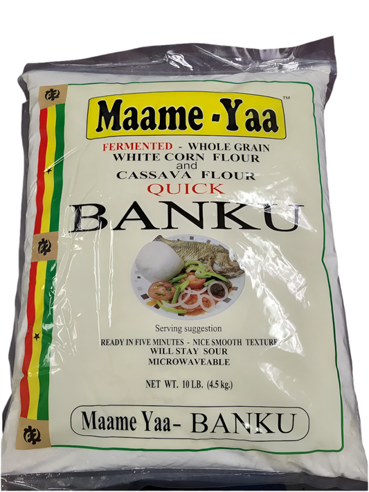 Maame Yaa Banku Flour 2lb (907g) Pack - Fermented Corn & Cassava Blend for Authentic Ghanaian Banku Swallow