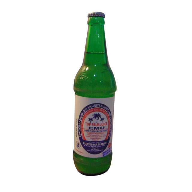 Nkulenu’s Palm Drink (Emu Palm Wine) 600ml Bottle - Refreshing Traditionally Fermented Tropical Beverage