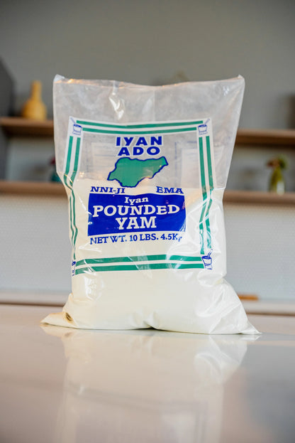 Iyan Ado Authentic Pounded Yam Flour 2lb (907g) Pack - Smooth Stretchy Swallow with Real Yam Taste