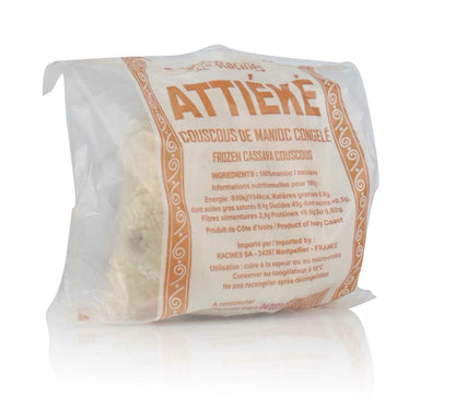 Atieke Frozen Cassava Couscous 1lb Bag - Fermented, Ready-to-Heat Side for Authentic Ivorian Meals