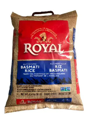 Royal Basmati Rice 5lb (2.27kg) Bag - Premium Long-Grain Aromatic Rice for Jollof, Fried Rice & Traditional Dishes