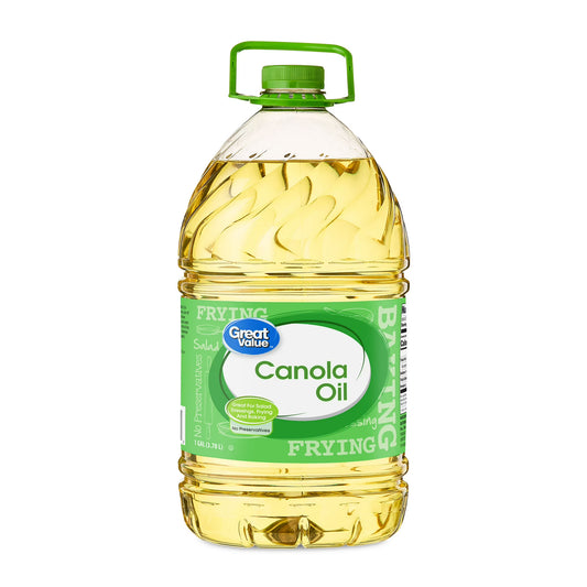 Canola Oil 1L (33.8oz) Bottle - Neutral High-Smoke-Point Cooking Oil for Frying, Baking & Everyday Use
