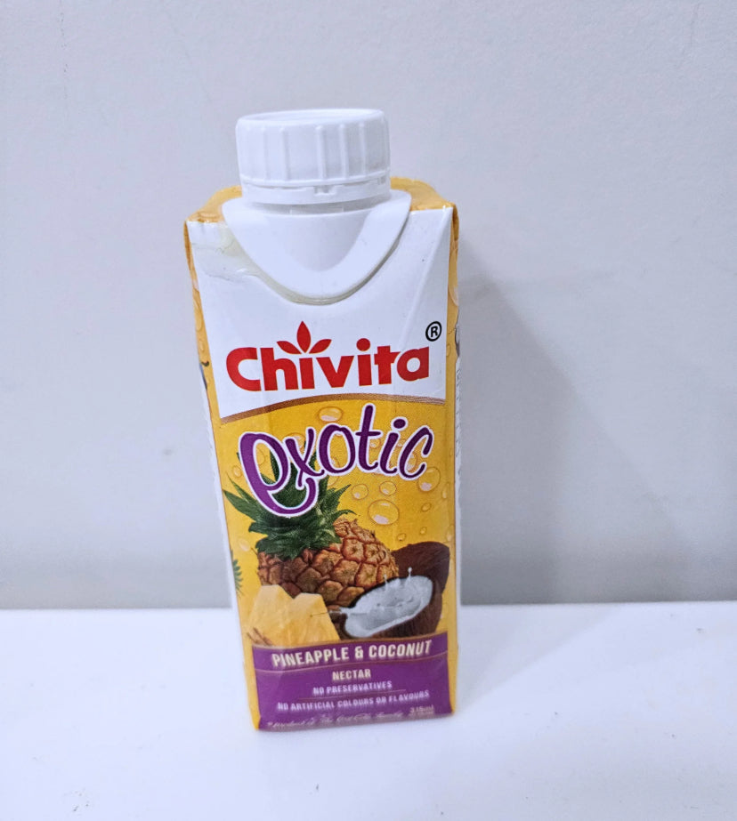 Chivita Exotic Pineapple & Coconut Juice Nectar 1L Bottle - Refreshing Tropical Blend with Real Fruit & No Added Sugar
