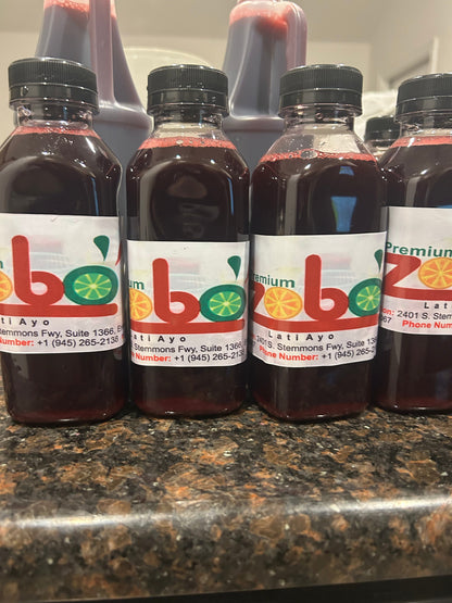 Premium Zobo Drink Hibiscus & Mixed Fruit Fusion 750ml Bottle - Refreshing Wellness Beverage