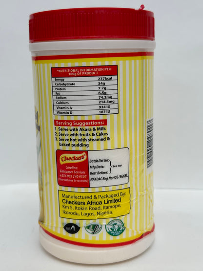Checkers Custard Milk Powder 400g to 2kg Pack - Creamy Vanilla Ready-to-Mix Dessert for Puddings & Fruits