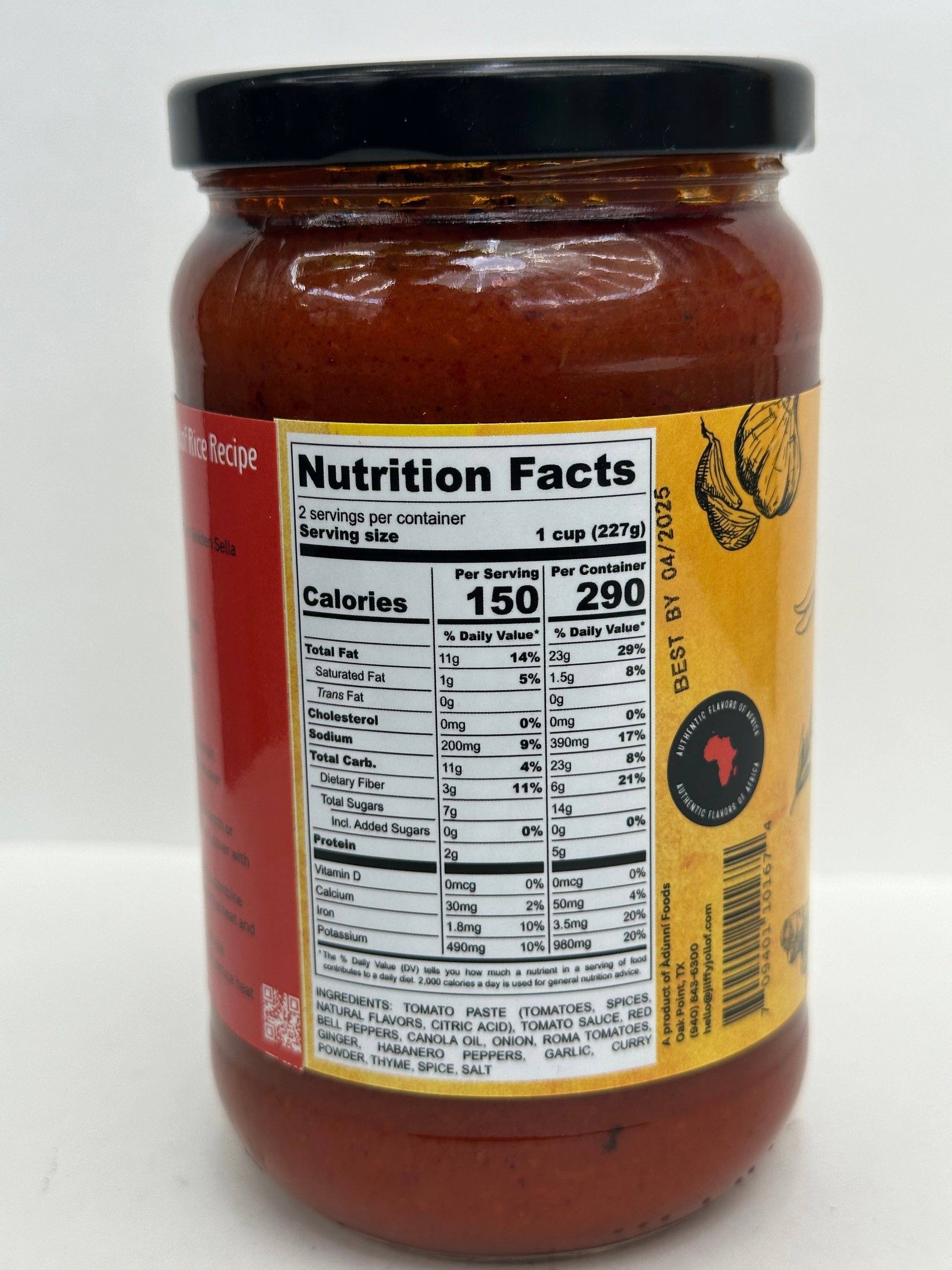 Jiffy Jollof Sauce – Savory, Ready-to-Use Blend for Flavorful Jollof Rice