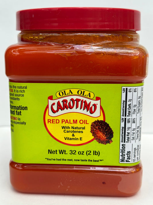 Ola Ola Carotino Red Palm Oil 32oz (946ml) Bottle - Nutrient-Rich Blend with Natural Carotenes & Vitamin E for Healthy Cooking