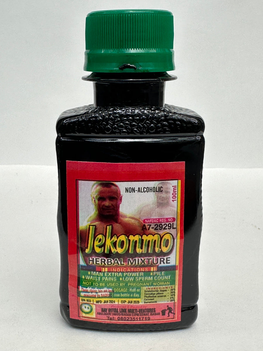 Jekonmo Herbal Mixture 100ml Bottle - Traditional Non-Alcoholic Tonic for Vitality, Digestion & Wellness
