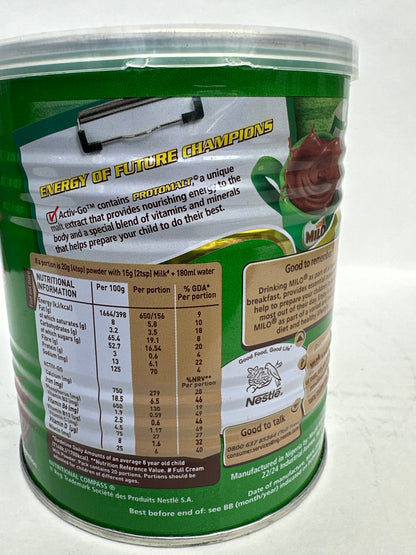 Nestlé Milo Chocolate Malted Beverage Powder 400g Tin/Refill - Energizing Drink Mix with Vitamins & Minerals
