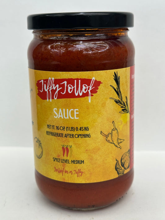 Jiffy Jollof Sauce 16oz Jar - Authentic Nigerian Ready-to-Use Blend for Jollof Rice, Stews & One-Pot MealsJiffy Jollof Sauce 16oz Jar - Authentic Nigerian Ready-to-Use Blend for Jollof Rice, Stews & One-Pot Meals