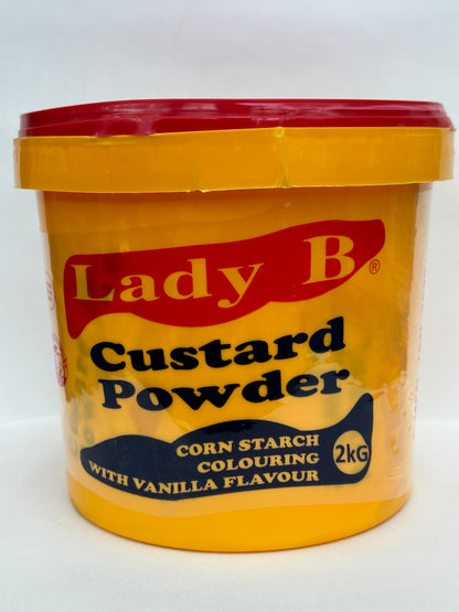 Lady B Vanilla Custard Powder 500g to 2kg Pack - Creamy Ready-to-Mix Dessert for Puddings & Fruits