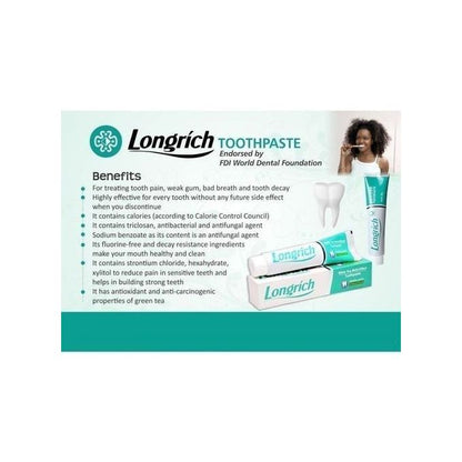 Longrich White Tea Multi-Effect Toothpaste - Fluoride-Free Natural Oral Care