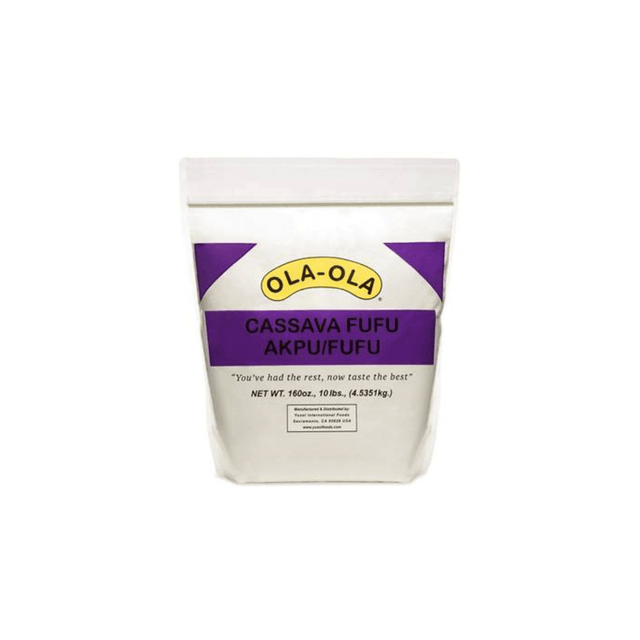 Ola Ola Fermented Cassava Flour (Akpu/Fufu) 2lb (907g) Pack - Smooth Stretchy Swallow for Authentic Nigerian Soups