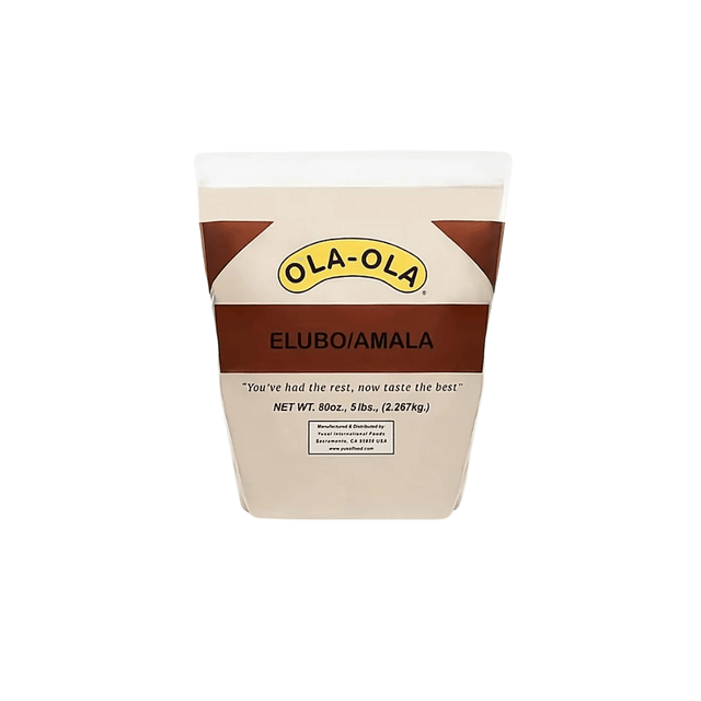 Ola Ola Elubo/Amala Flour 2lb (907g) Pack - Smooth Dark Yam Flour for Traditional Nigerian Swallow