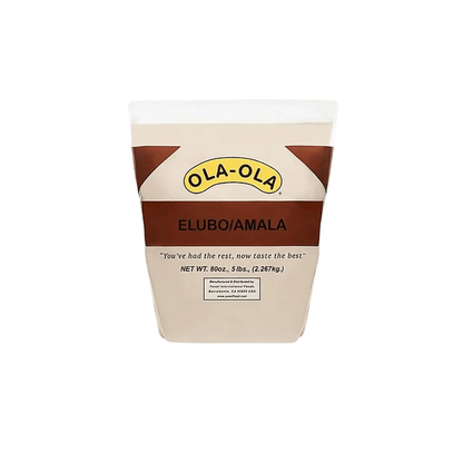 Ola Ola Elubo/Amala Flour 2lb (907g) Pack - Smooth Dark Yam Flour for Traditional Nigerian Swallow