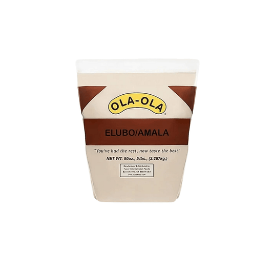 Ola Ola Elubo/Amala Flour 2lb (907g) Pack - Smooth Dark Yam Flour for Traditional Nigerian Swallow