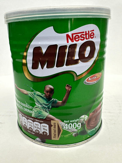 Nestlé Milo Chocolate Malted Beverage Powder 400g Tin/Refill - Energizing Drink Mix with Vitamins & Minerals
