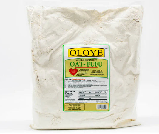 Oloye Oat Fufu Flour 2lb (907g) Pack - Smooth Healthy Swallow Made from Whole Oats