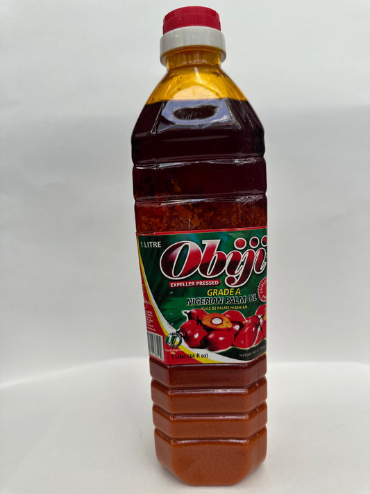 Obiji Grade A Nigerian Palm Oil 1lb - Pure Rich Red Cooking Oil for Authentic Soups & Stews