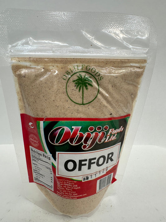 Obiji Ground Offor Soup Thickener 4oz - Authentic Nigerian Ofor Powder for Oha & Bitterleaf Soup