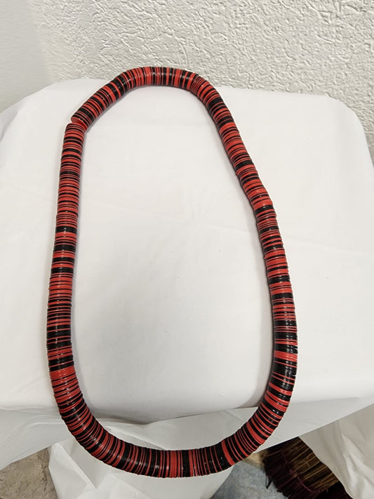 Red and Black Yoruba Neck Beads – Authentic Cultural Fashion Eleke Necklace