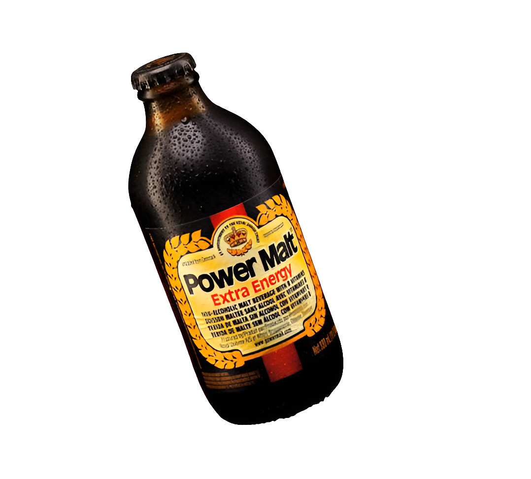 Power Malt Extra Energy Malt Drink 330ml Bottle - Nutrient-Packed Non-Alcoholic Beverage for Natural Energy Boost