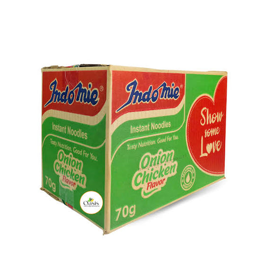 Indomie Instant Noodles Savory Onion Flavor 1 Box - Quick Tasty Meal with Onion Seasoning & Soy Sauce