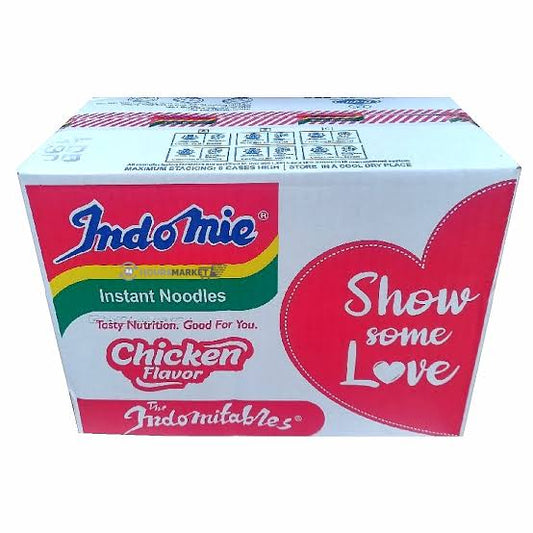 Indomie Instant Noodles Chicken Flavor 70g Pack - Savory Quick Meal with Seasoning & Oil (Box of 40 Packs)